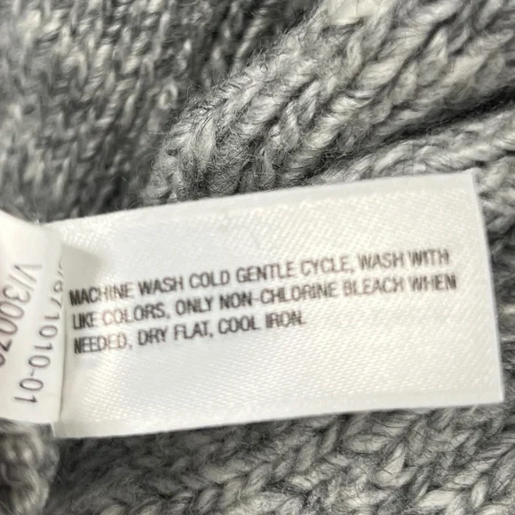 Gap Wool Alpaca Blend Moto Asymmetrical Zip Grandpacore Cardigan Gray Size M NWT - Picture 8 of 9